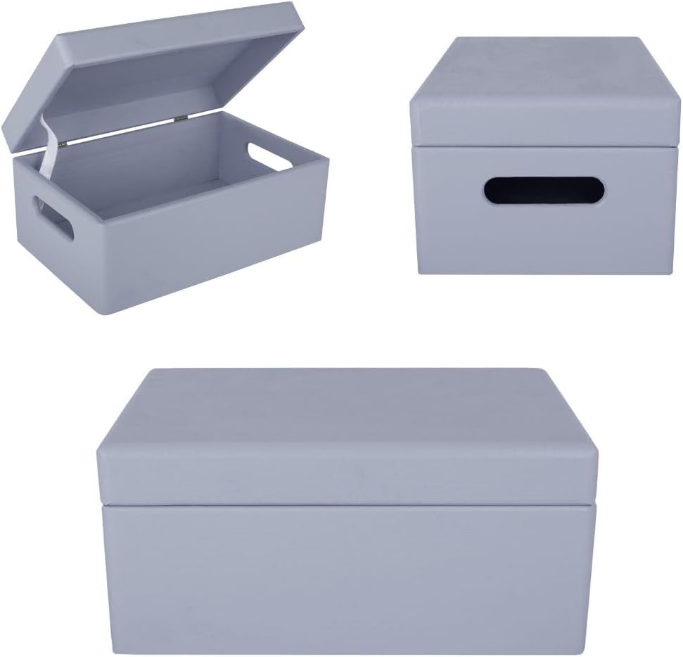 Creative Deco Grote Houten Doos Opberg-Kist | 30 x 20 x 14 cm (+/-1cm) | Met Deksel en Handvat | Perfect voor Documenten, Voorwerpen, Speelgoed, Gereedschap, Kerstmis | RUW EN ONVERZEGELD