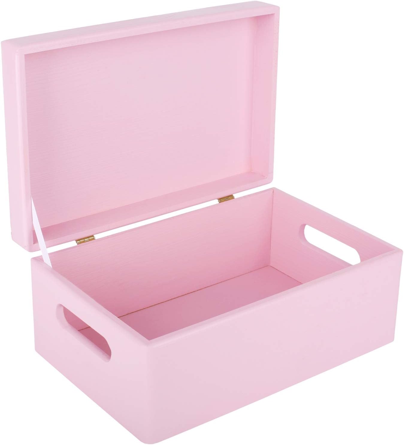 Creative Deco Grote Houten Doos Opberg-Kist | 30 x 20 x 14 cm (+/-1cm) | Met Deksel en Handvat | Perfect voor Documenten, Voorwerpen, Speelgoed, Gereedschap, Kerstmis | RUW EN ONVERZEGELD