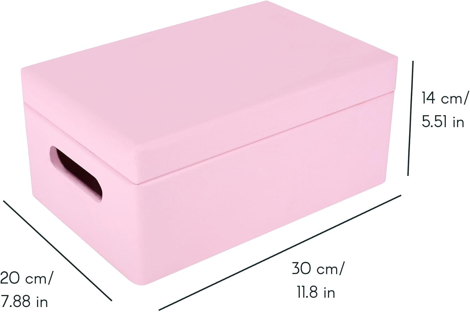 Creative Deco Grote Houten Doos Opberg-Kist | 30 x 20 x 14 cm (+/-1cm) | Met Deksel en Handvat | Perfect voor Documenten, Voorwerpen, Speelgoed, Gereedschap, Kerstmis | RUW EN ONVERZEGELD