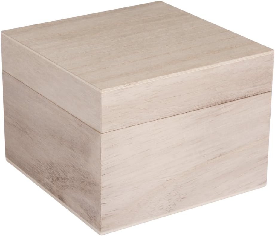Rayher 62815000 houten kist met deksel voor ambacht, doe-het-zelf houten bewaardoos, 20 x 12 x 9 cm