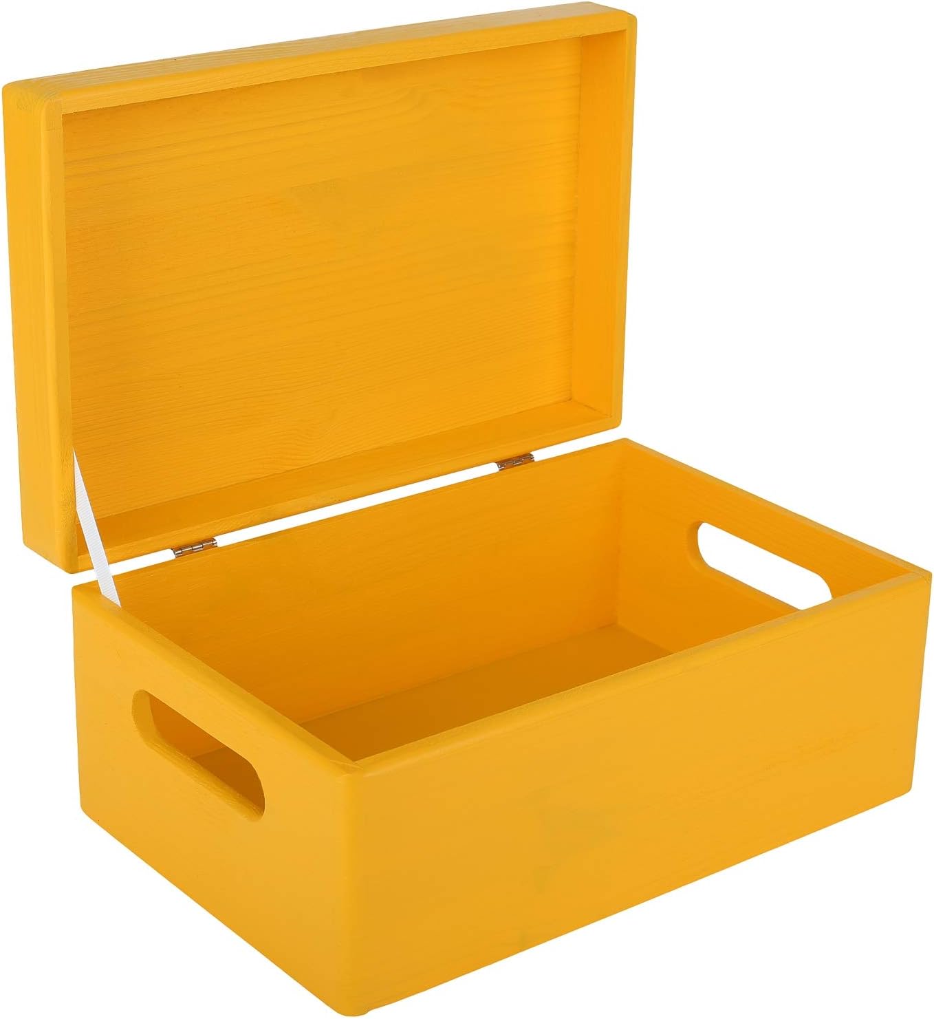 Creative Deco Grote Houten Doos Opberg-Kist | 30 x 20 x 14 cm (+/-1cm) | Met Deksel en Handvat | Perfect voor Documenten, Voorwerpen, Speelgoed, Gereedschap, Kerstmis | RUW EN ONVERZEGELD