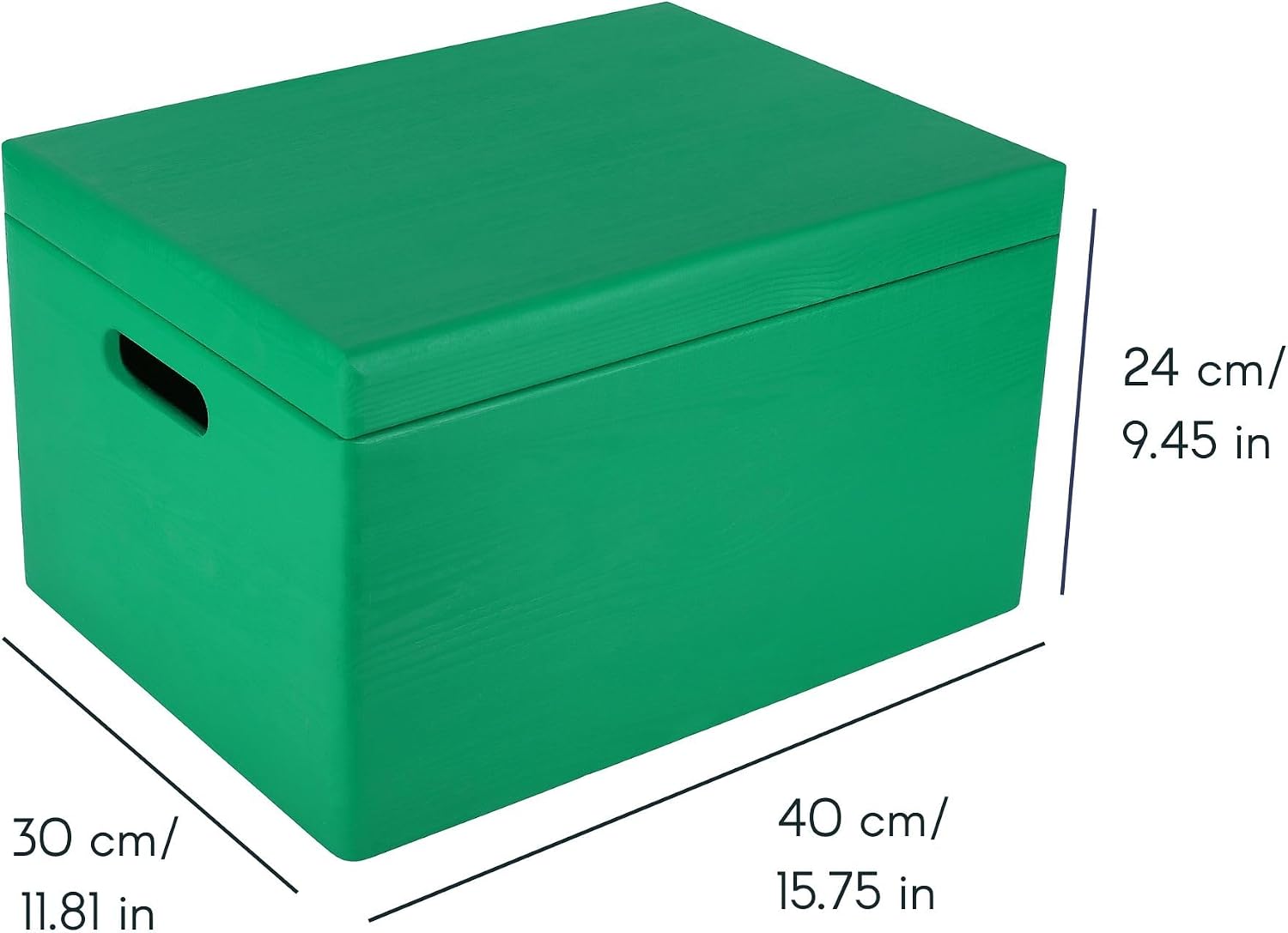 Creative Deco Grote Houten Doos Opberg-Kist | 30 x 20 x 14 cm (+/-1cm) | Met Deksel en Handvat | Perfect voor Documenten, Voorwerpen, Speelgoed, Gereedschap, Kerstmis | RUW EN ONVERZEGELD