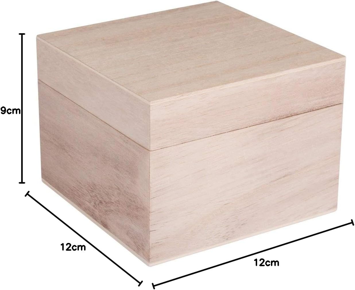 Rayher 62815000 houten kist met deksel voor ambacht, doe-het-zelf houten bewaardoos, 20 x 12 x 9 cm