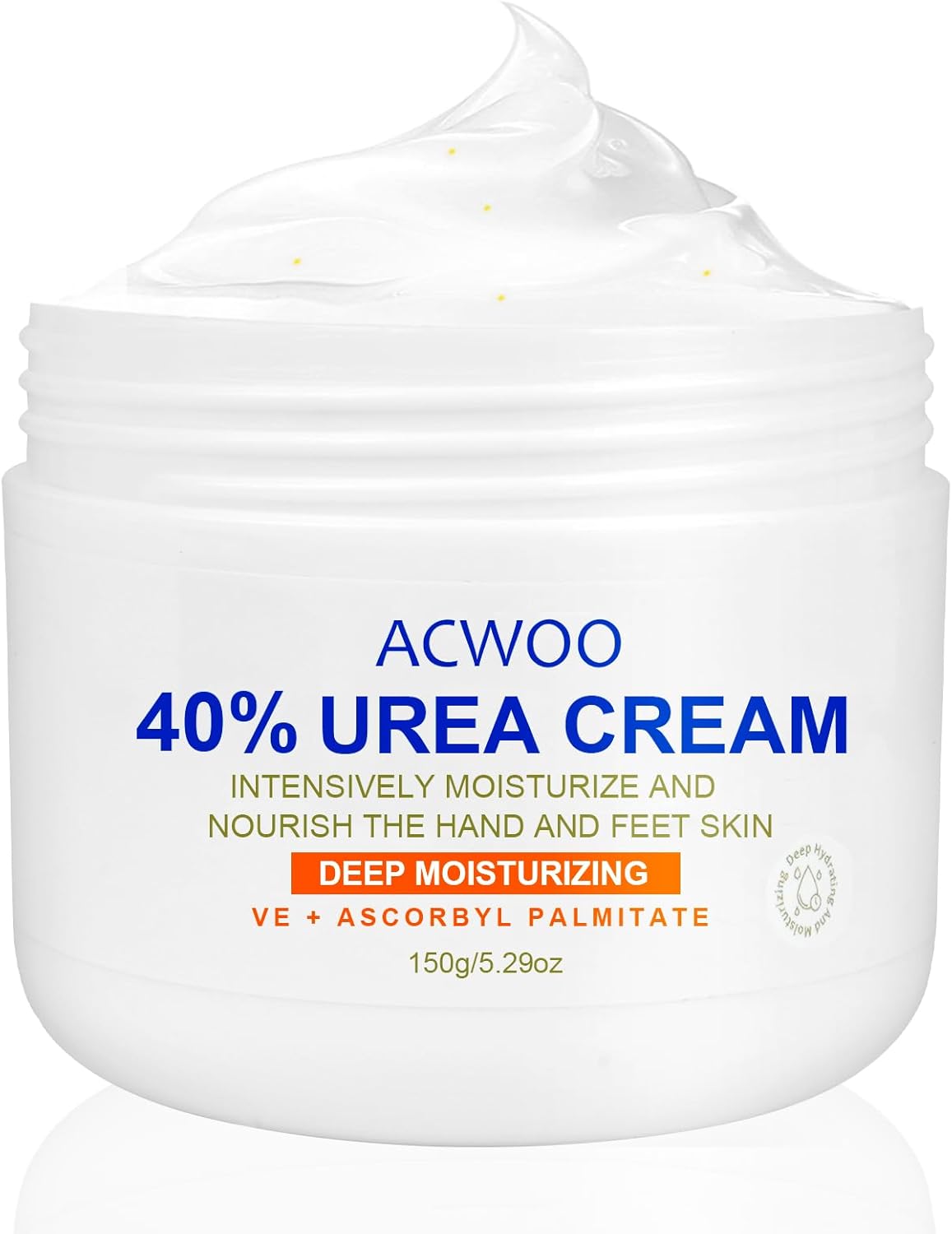 ACWOO Ureum Voetcrème, Gebarsten Hielreparatiecrème Voor Voeten En Handen, Exfoliërende Hielbalsem Met De Hoogste Potentie, Voetbevochtigingscrème Voor Ernstig Droge, Krakende, Ruwe, Voor Likdoorns