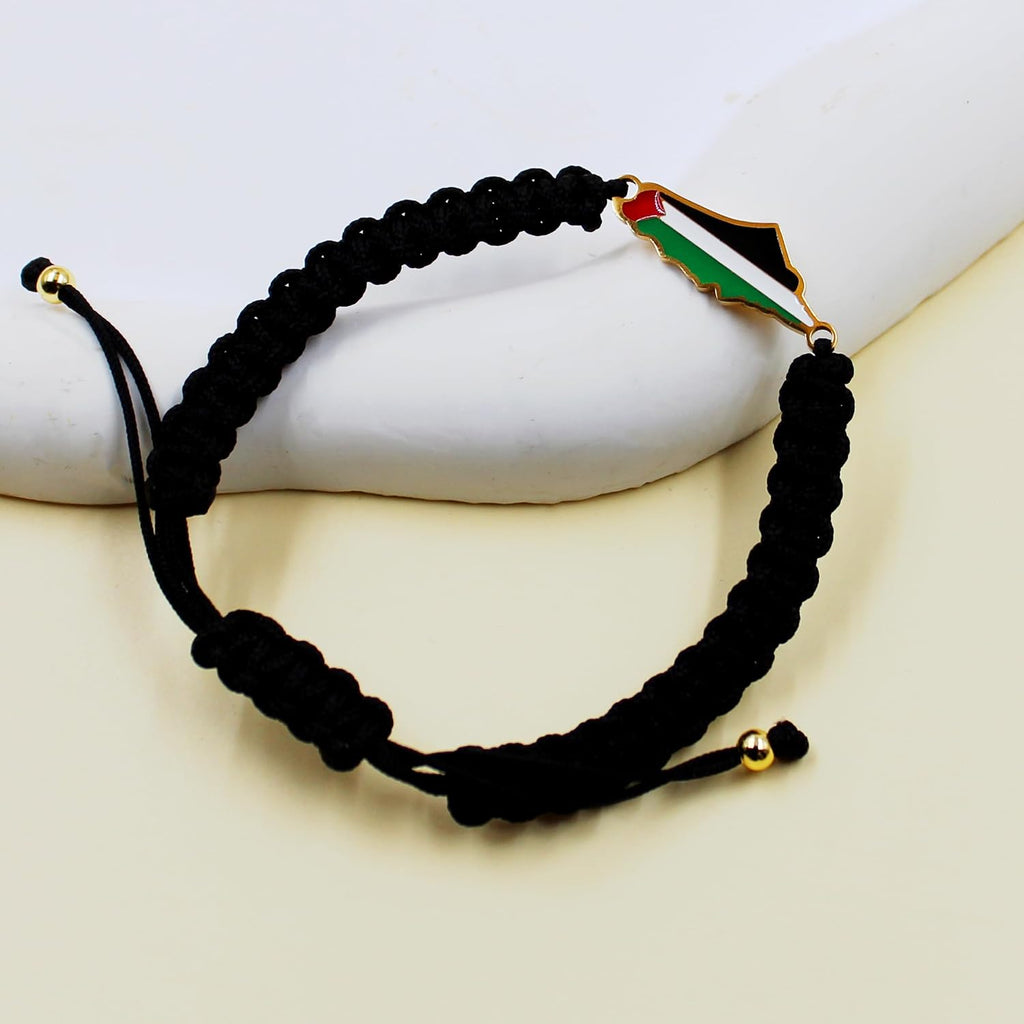 Palestina-kaartarmband, handgemaakte, verstelbare sieraden van touw, Midden-Oosters geloofsgeschenk voor mannen en vrouwen, unisex culturele armband YA5882