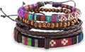 Genérico herenarmbanden, surferarmbanden, stoffen armbanden, boho-surferarmbanden voor mannen en vrouwen, verstelbaar, gevlochten boho-armbanden