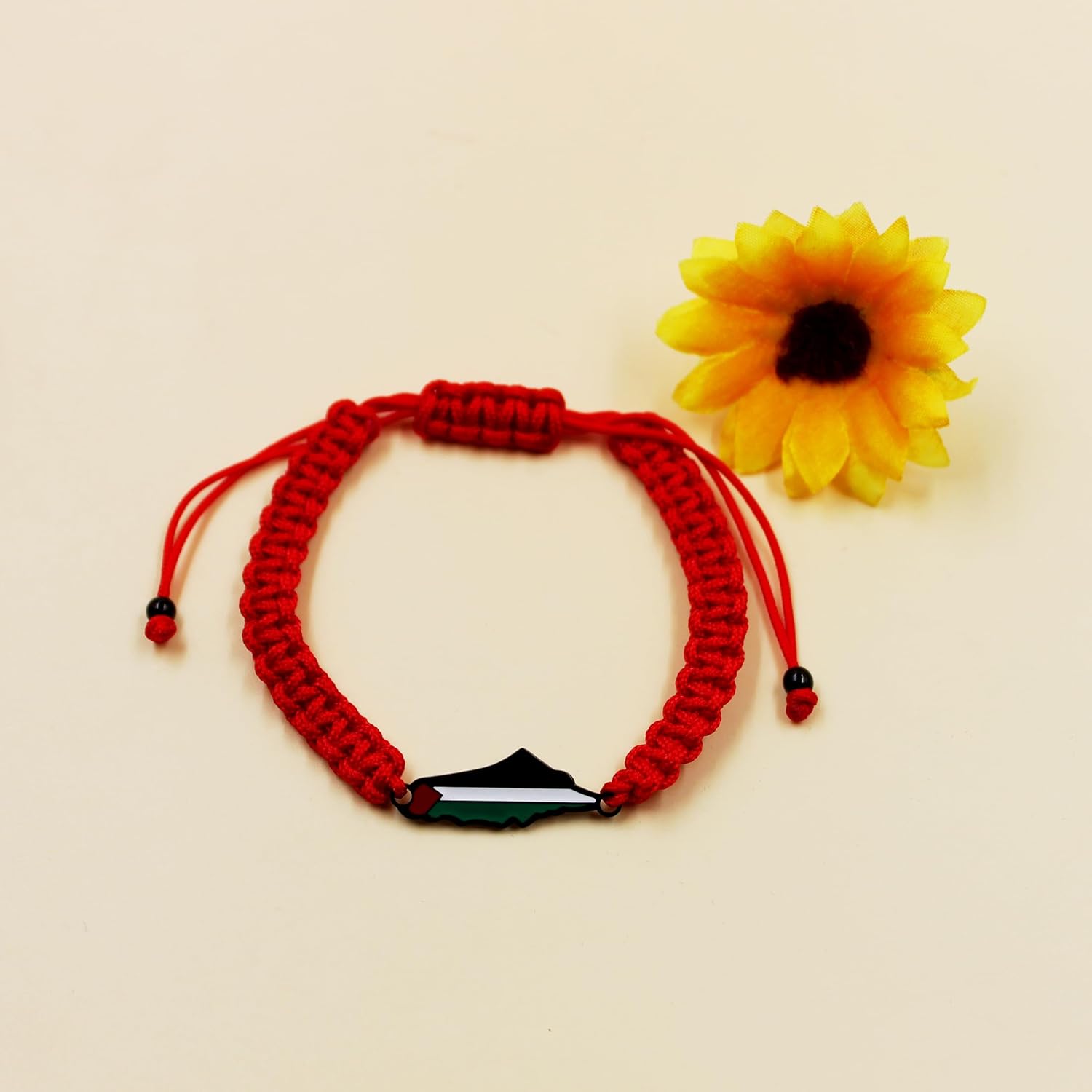 Palestina-kaartarmband, handgemaakte, verstelbare sieraden van touw, Midden-Oosters geloofsgeschenk voor mannen en vrouwen, unisex culturele armband YA5882