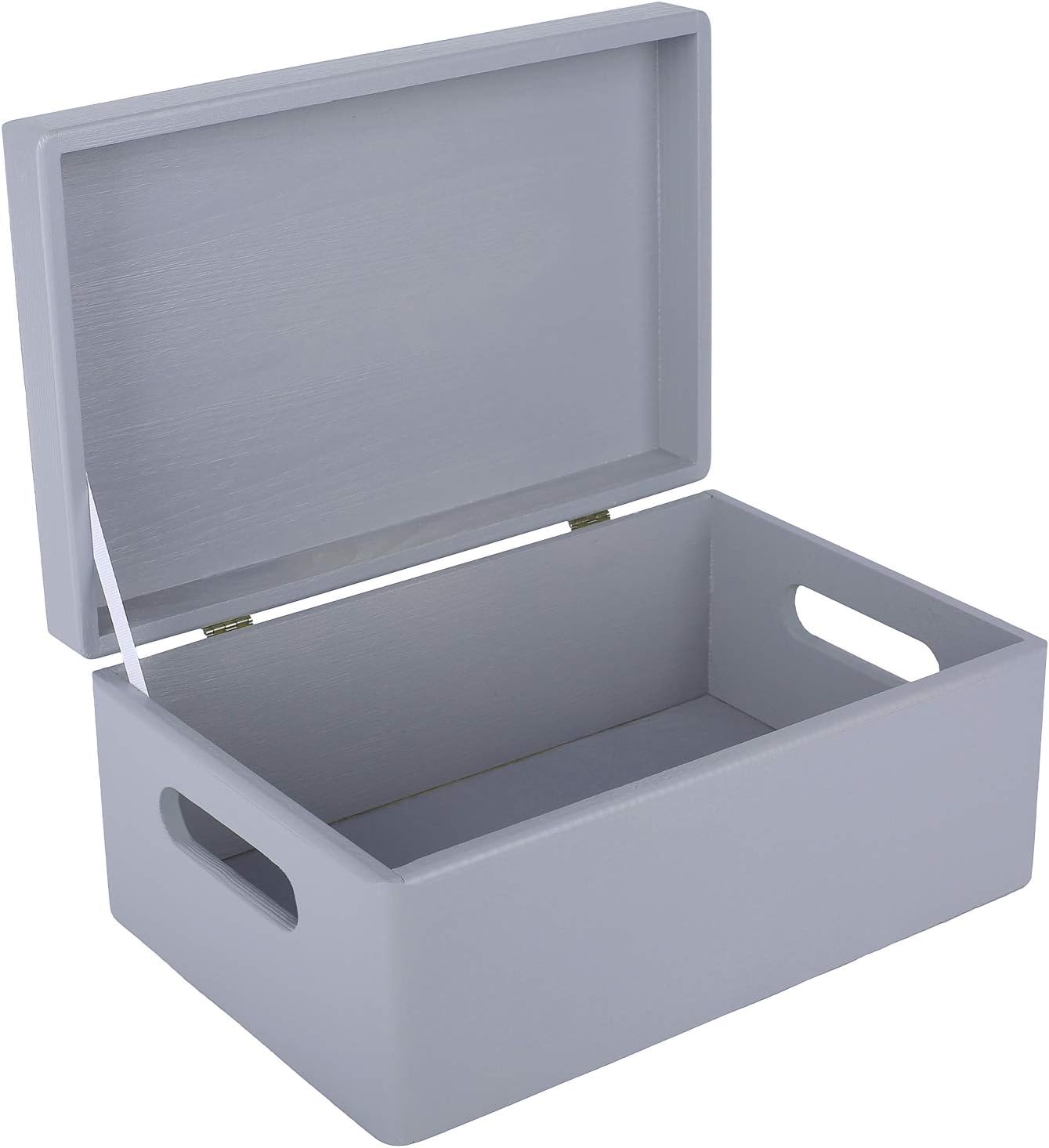 Creative Deco Grote Houten Doos Opberg-Kist | 30 x 20 x 14 cm (+/-1cm) | Met Deksel en Handvat | Perfect voor Documenten, Voorwerpen, Speelgoed, Gereedschap, Kerstmis | RUW EN ONVERZEGELD