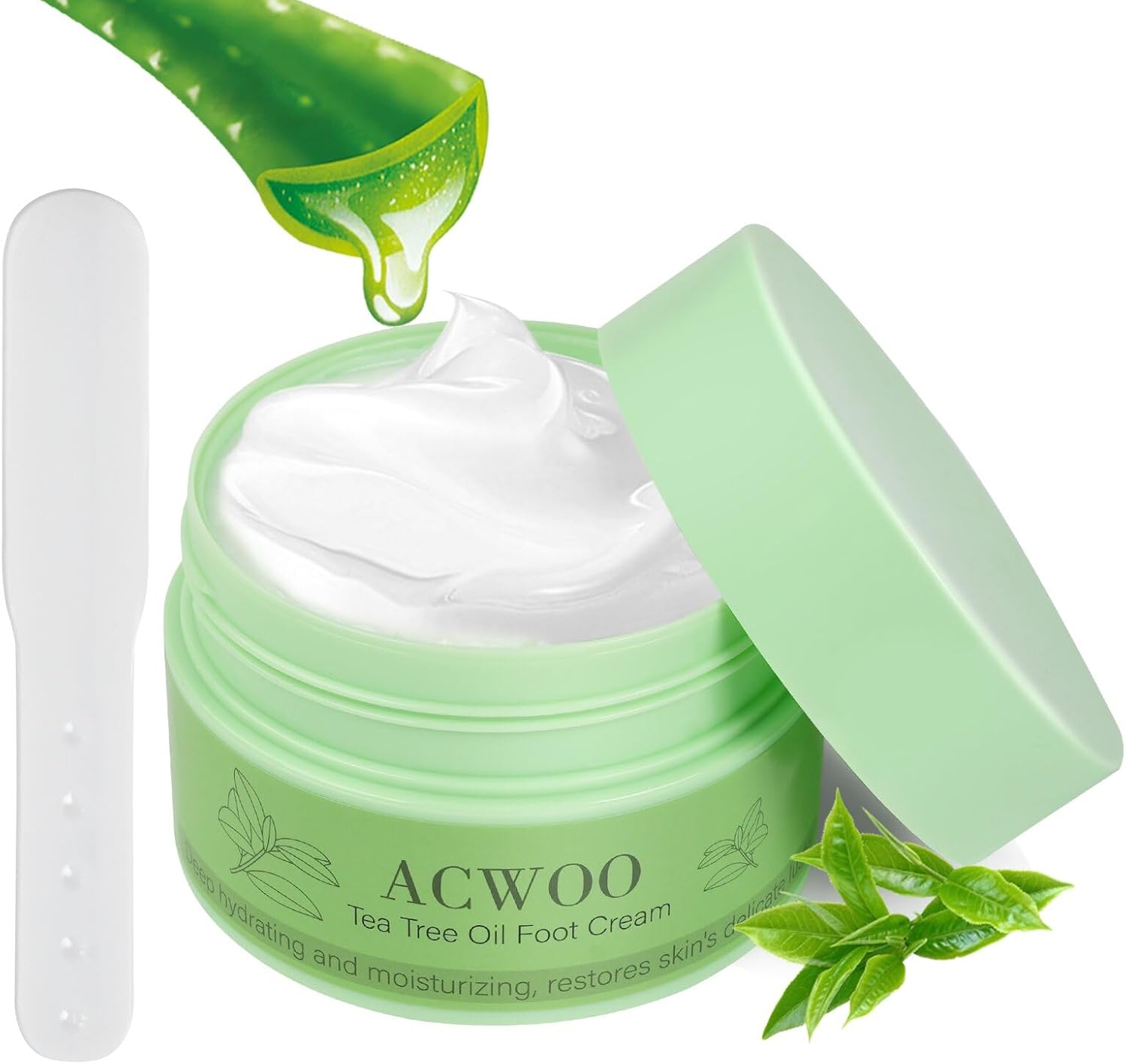 ACWOO Ureum Voetcrème, Gebarsten Hielreparatiecrème Voor Voeten En Handen, Exfoliërende Hielbalsem Met De Hoogste Potentie, Voetbevochtigingscrème Voor Ernstig Droge, Krakende, Ruwe, Voor Likdoorns