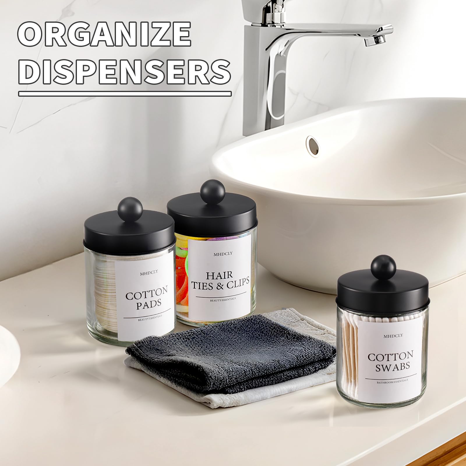 Bathroom Organizers and Storage,4 Pack Bathroom Accessories,Bathroom Decor,Home Decor,Bathroom Storage and Organization,Qtip Holder for Room Decor Aesthetic