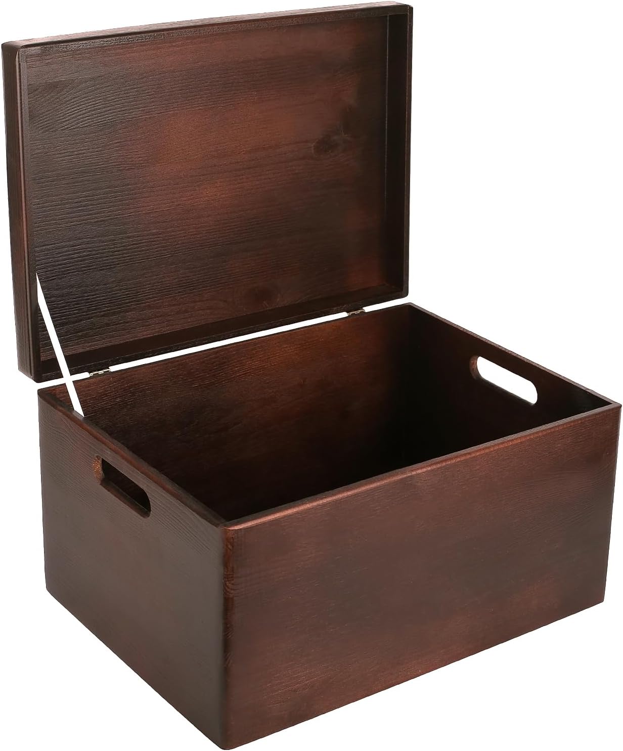 Creative Deco Grote Houten Doos Opberg-Kist | 30 x 20 x 14 cm (+/-1cm) | Met Deksel en Handvat | Perfect voor Documenten, Voorwerpen, Speelgoed, Gereedschap, Kerstmis | RUW EN ONVERZEGELD