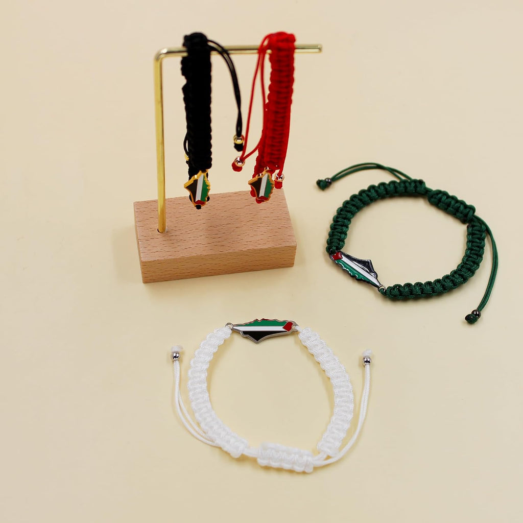 Palestina-kaartarmband, handgemaakte, verstelbare sieraden van touw, Midden-Oosters geloofsgeschenk voor mannen en vrouwen, unisex culturele armband YA5882