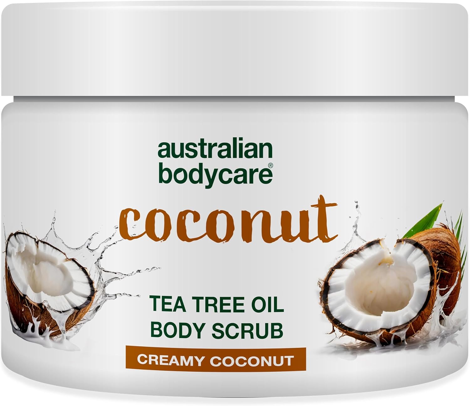 Australian Bodycare Bodyscrub voor Vrouwen & Mannen 200 ml | Tea Tree Olie + Kokosnoot Bodyscrub Exfoliant | Voetscrub voor de Probleemhuid | Voor Puistjes op Rug & Lichaam
