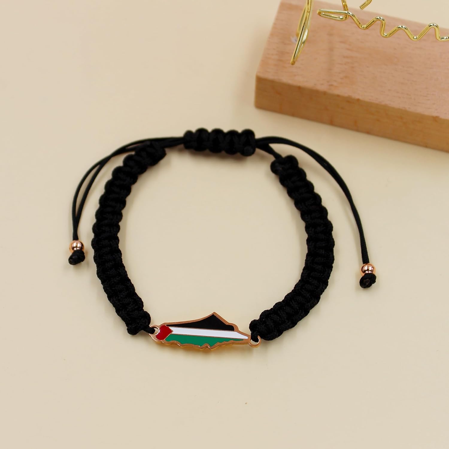 Palestina-kaartarmband, handgemaakte, verstelbare sieraden van touw, Midden-Oosters geloofsgeschenk voor mannen en vrouwen, unisex culturele armband YA5882