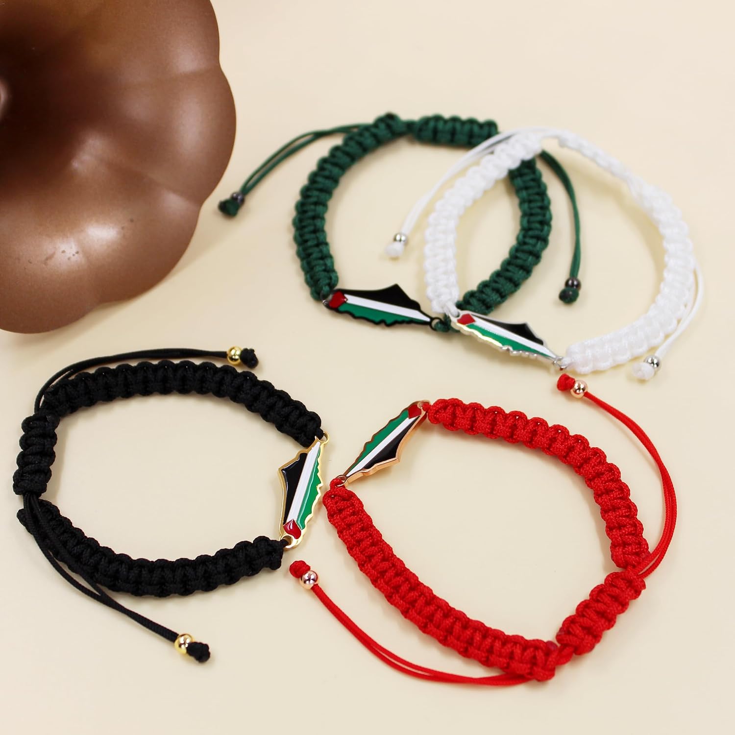 Palestina-kaartarmband, handgemaakte, verstelbare sieraden van touw, Midden-Oosters geloofsgeschenk voor mannen en vrouwen, unisex culturele armband YA5882