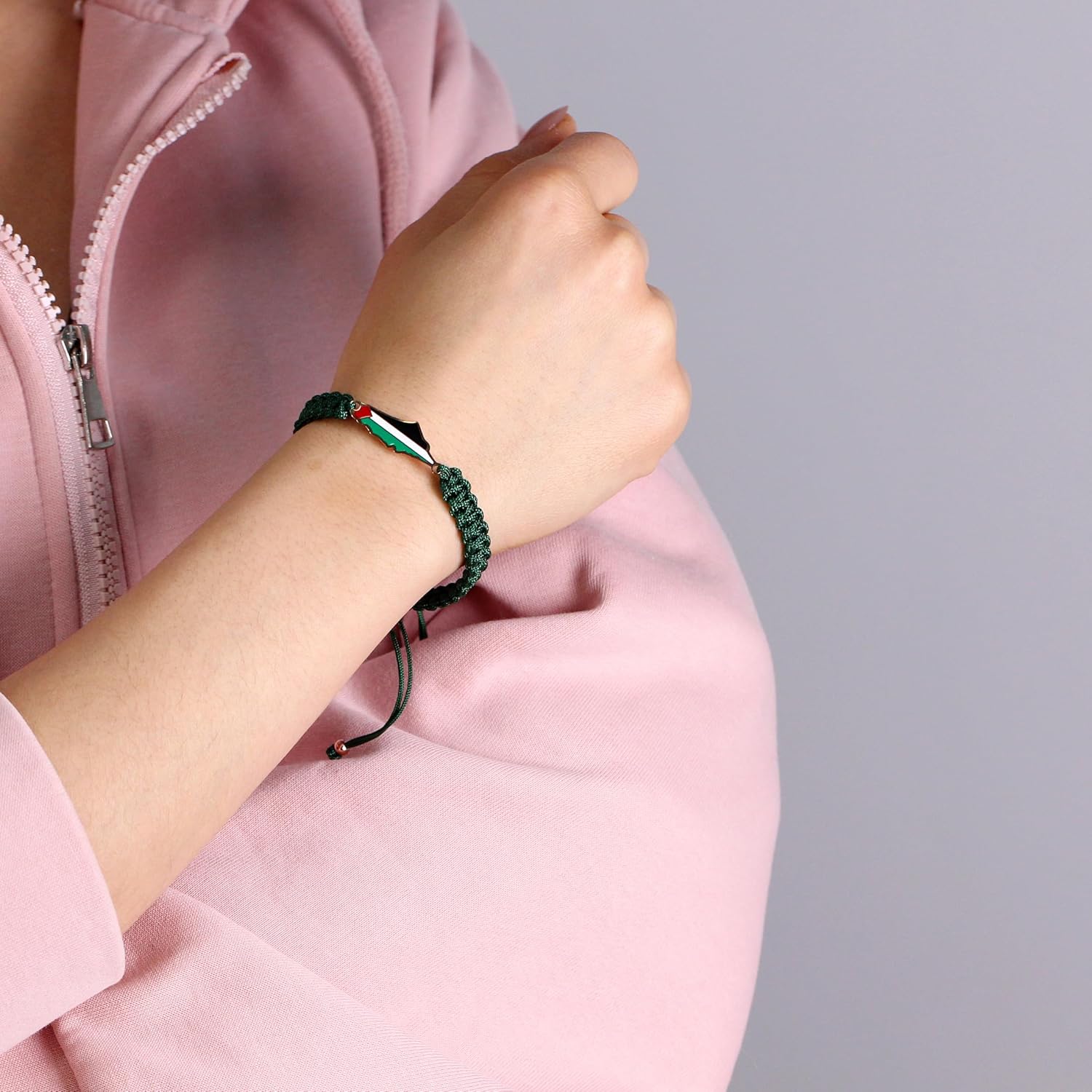 Palestina-kaartarmband, handgemaakte, verstelbare sieraden van touw, Midden-Oosters geloofsgeschenk voor mannen en vrouwen, unisex culturele armband YA5882