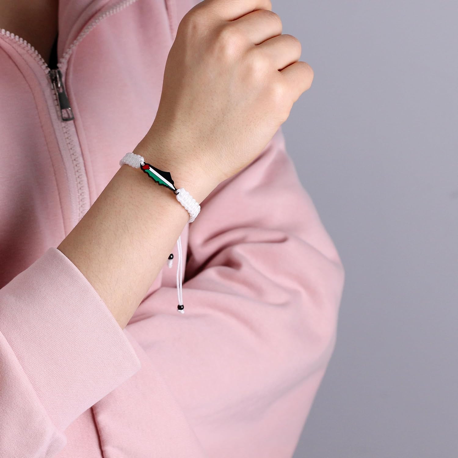 Palestina-kaartarmband, handgemaakte, verstelbare sieraden van touw, Midden-Oosters geloofsgeschenk voor mannen en vrouwen, unisex culturele armband YA5882