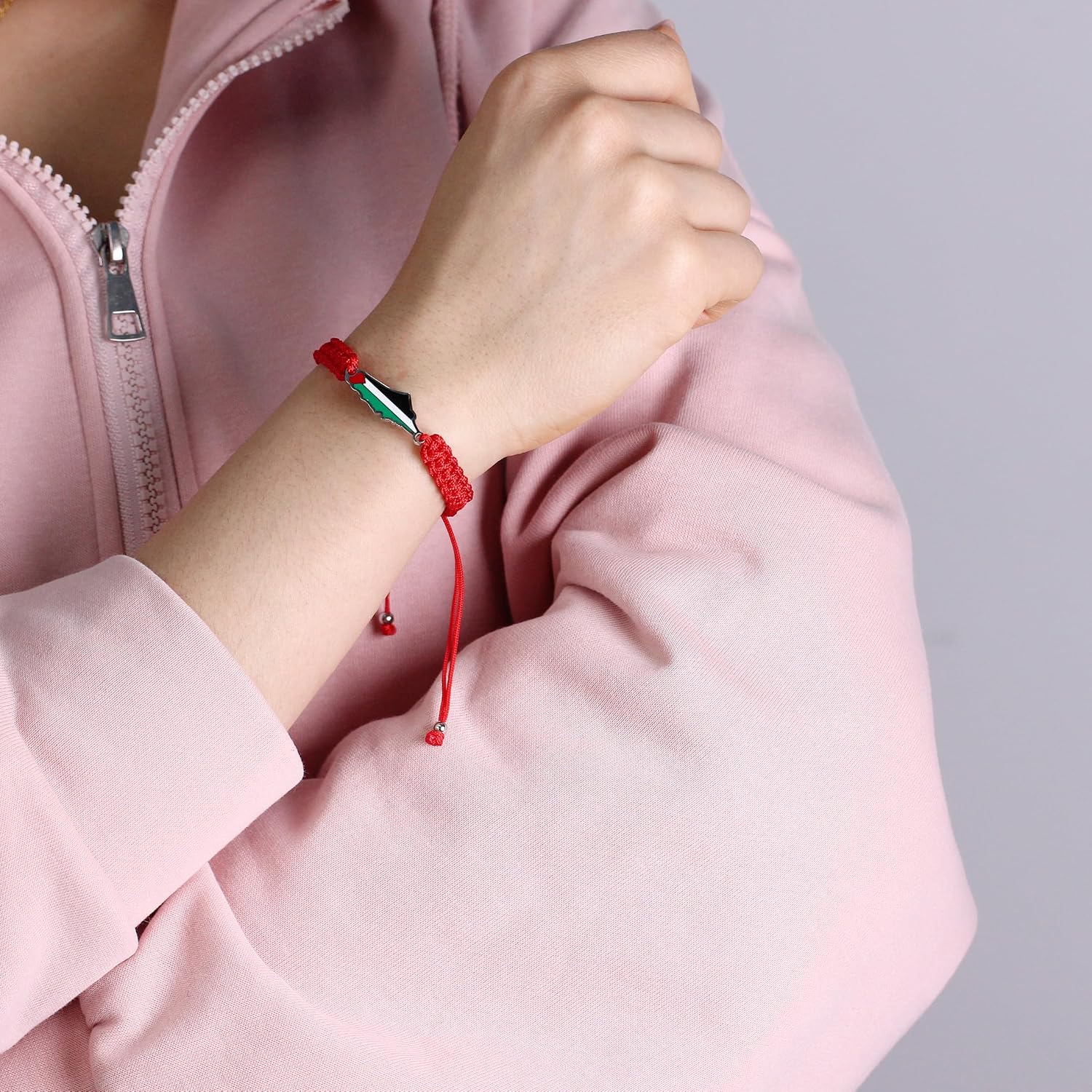 Palestina-kaartarmband, handgemaakte, verstelbare sieraden van touw, Midden-Oosters geloofsgeschenk voor mannen en vrouwen, unisex culturele armband YA5882
