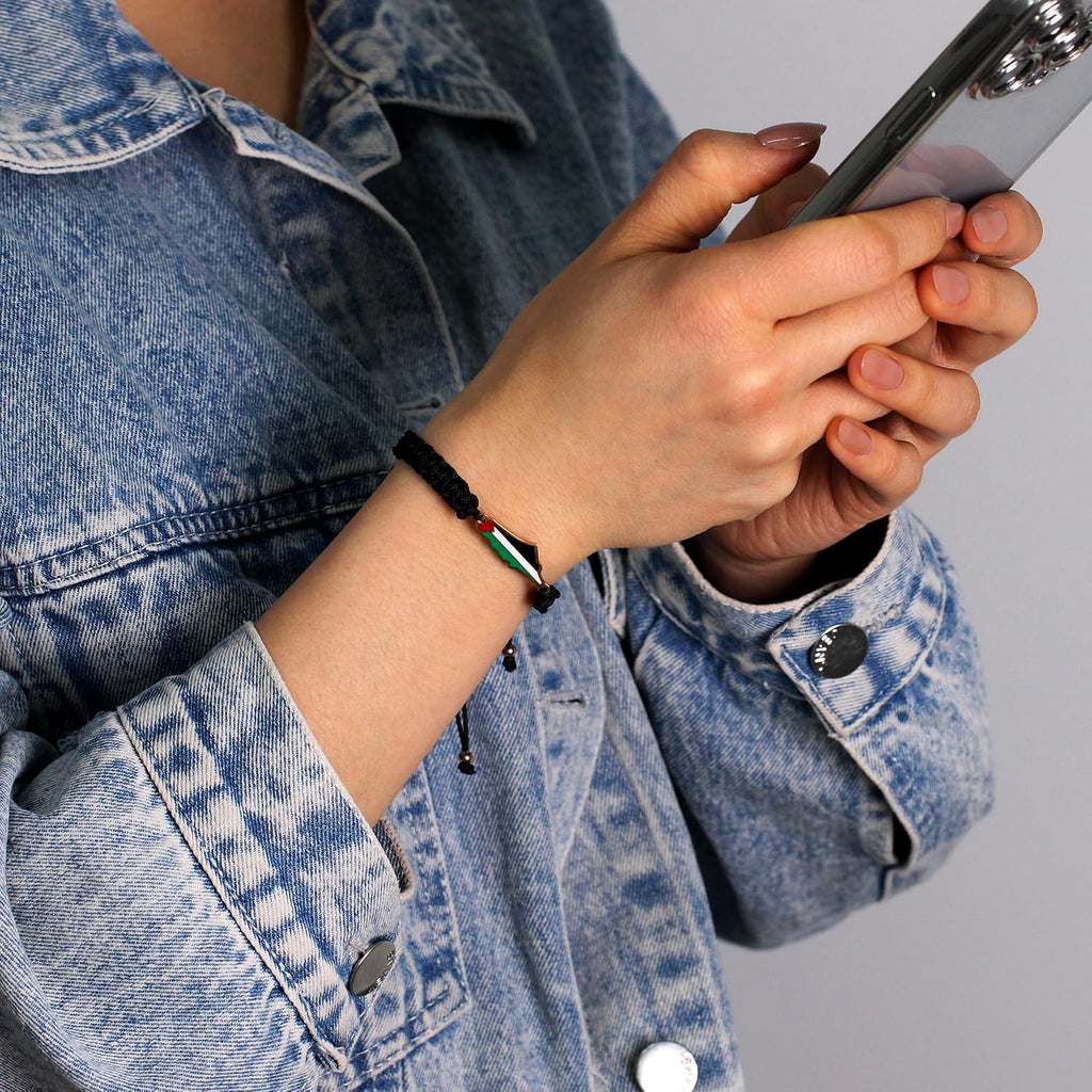 Palestina-kaartarmband, handgemaakte, verstelbare sieraden van touw, Midden-Oosters geloofsgeschenk voor mannen en vrouwen, unisex culturele armband YA5882