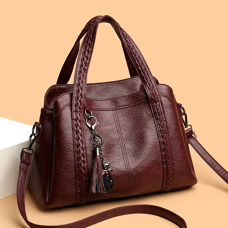 Luxury Handbags Women Leather Shoulder Bags Designer Ladies Crossbody Hand Bags for Women 2025 High Capacity Casual Tote Bag Sac