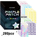 1680 Acne Patches - Gentle and non-irritating, covers acne and blemishes - 280 Star Shape Multi-Color Concealer Patches Daily fa