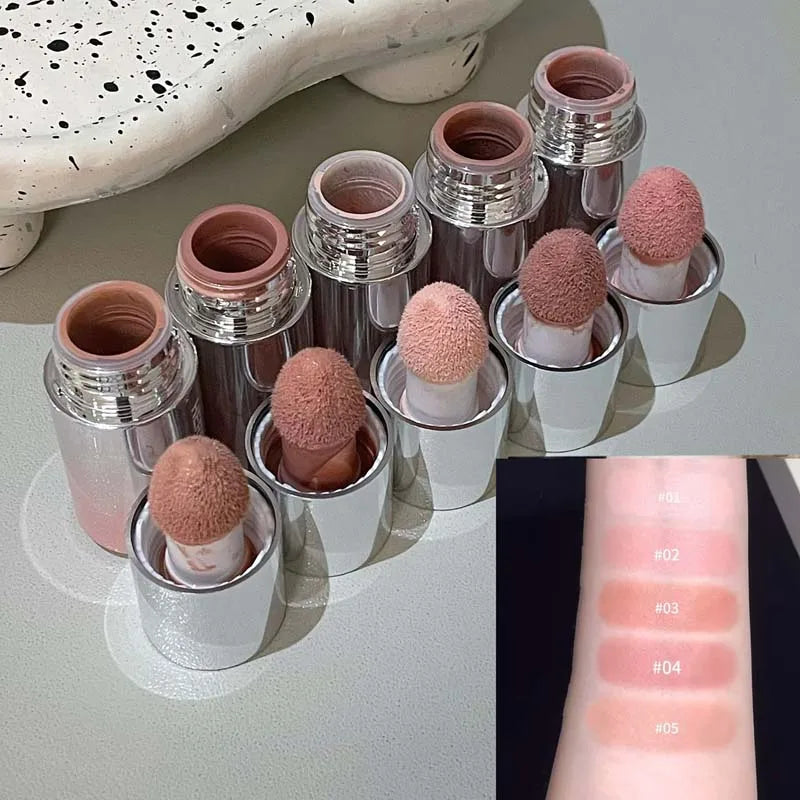 Korean Liquid Powder Blusher Natural Enhancement Color Low Saturation Matte Multi-purpose Powder Blusher Liquid Water Gloss