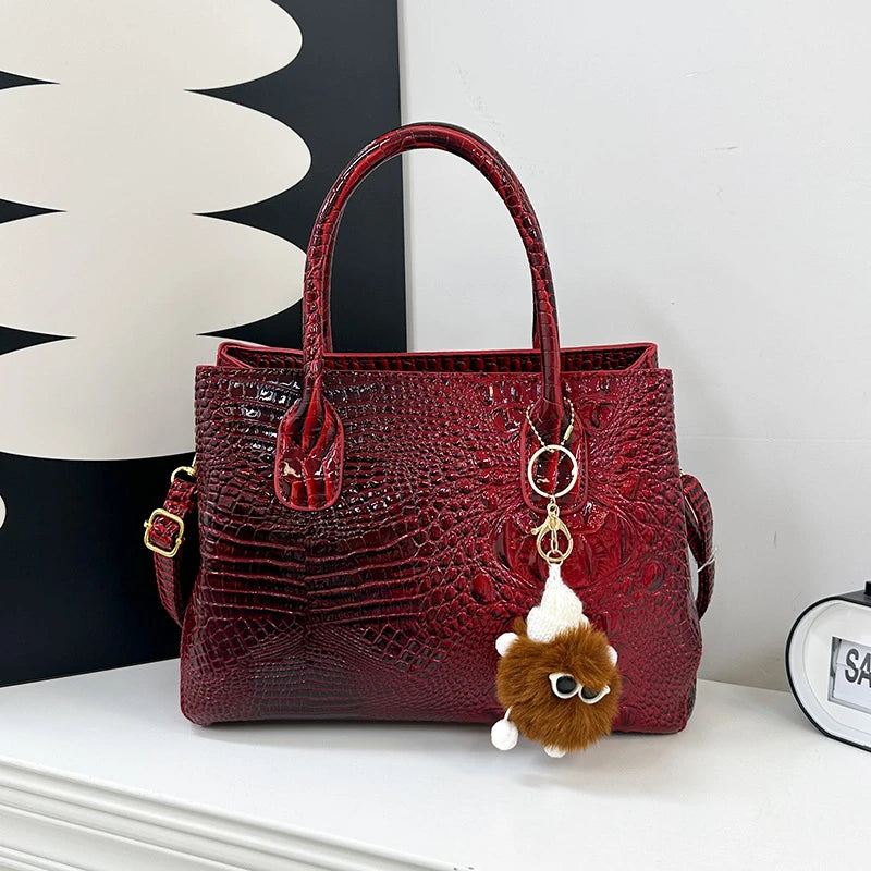 Ladies Quality Leather Shoulder Bags for Women 2026 Luxury Designer Handbags Classic Female Commute Fashion Large Capacity Tote