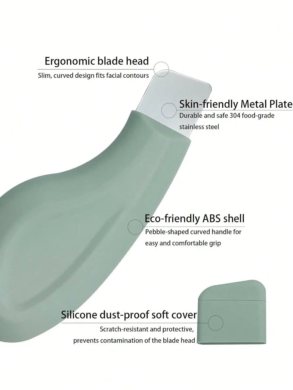 1pc Nose Blackhead Remover Tool Gentle Facial Pore Cleanser Silicone Facial Scraper Skin Scrub Facial Scraper Skin Care Tools