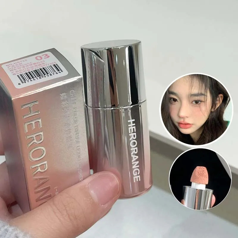 Korean Liquid Powder Blusher Natural Enhancement Color Low Saturation Matte Multi-purpose Powder Blusher Liquid Water Gloss