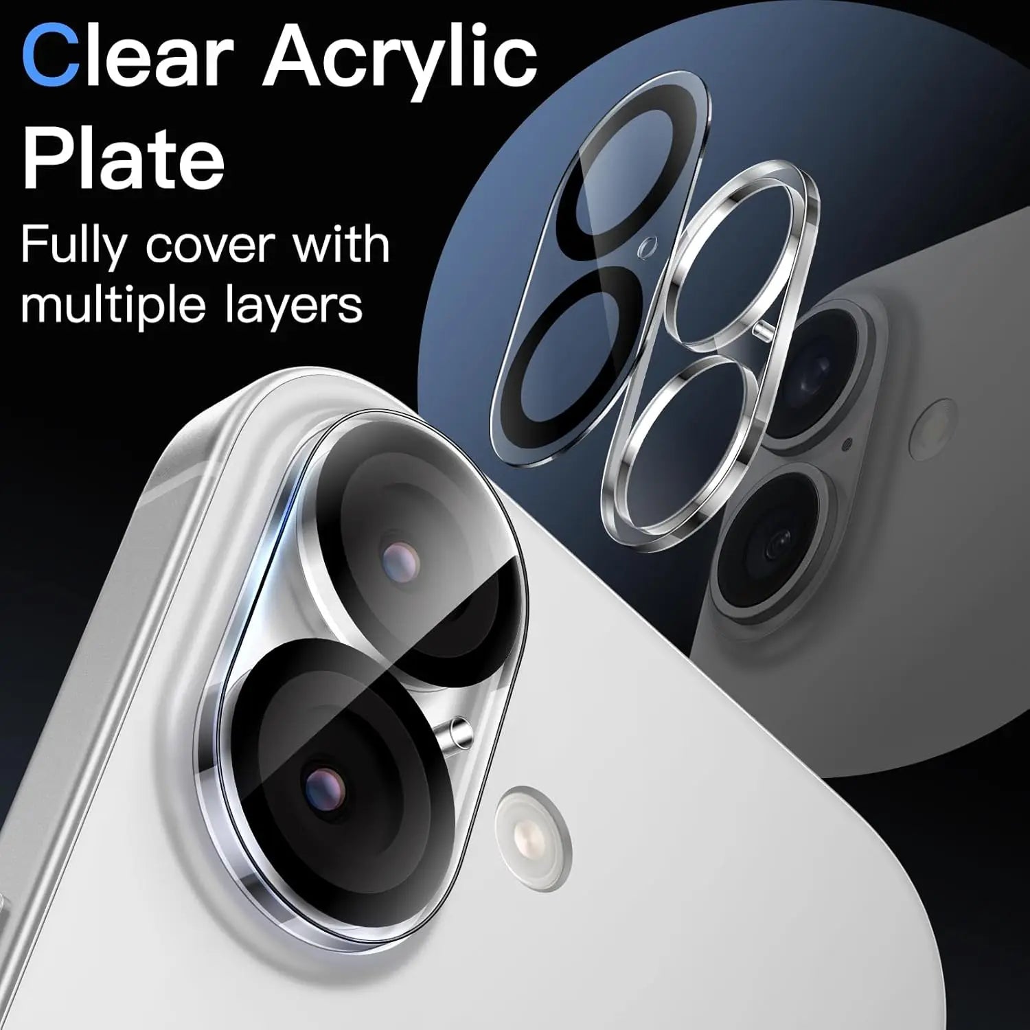 3PCS Tempered Glass Camera Lens Protector Cover for iPhone 17 2025 16 Plus 16Plus iPhone17 iPhone16 Phone Protection Accessories