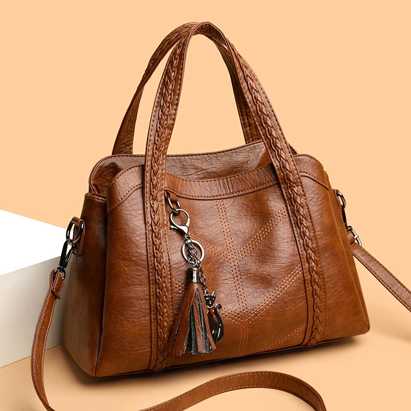 Luxury Handbags Women Leather Shoulder Bags Designer Ladies Crossbody Hand Bags for Women 2025 High Capacity Casual Tote Bag Sac