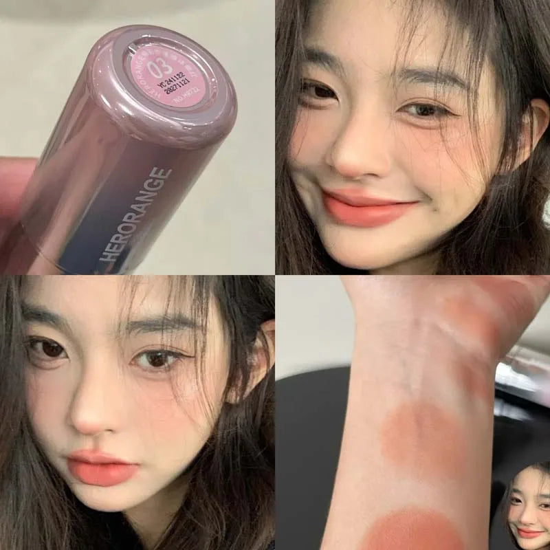 Korean Liquid Powder Blusher Natural Enhancement Color Low Saturation Matte Multi-purpose Powder Blusher Liquid Water Gloss