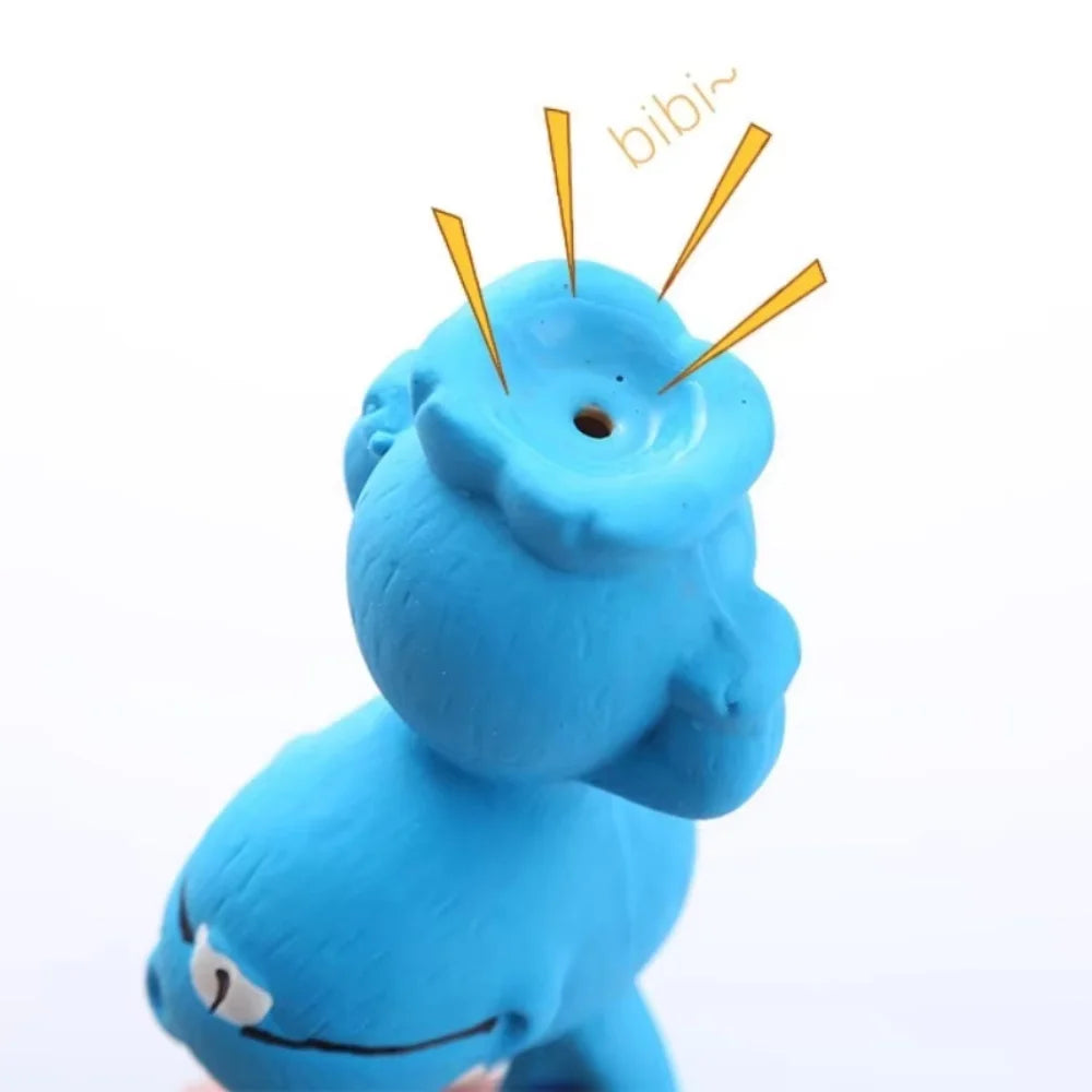 Dog Latex Chew Toy Naughty Rabbit Squeaky Long Ears Natural Rubber Puppy Teething Durable Pet Supplies