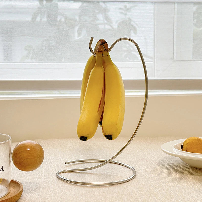 Banana Holder Stand Keep Banana Fresh Modern Rack Hanger Tree Stand Hook for Kitchen Countertop Cute Kitchen Gadget
