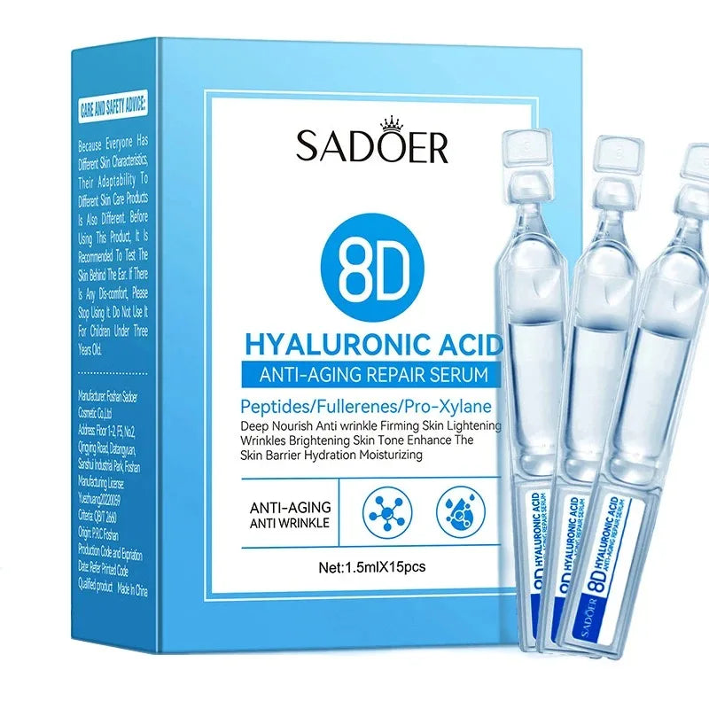 Hyaluronic Acid Face Serum Anti-Aging Deep Nourishment Fullerene Collagen Wrinkle Essence Whitening Lifting Skin Care