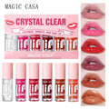 6pcs/set Small bottle Hydrating Jelly Lip Oil long-lasting Moisturizing  smooth shimmering Lip Hydrating Liquid