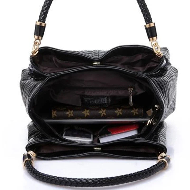 Luxury Ladies Hand Bags Purse Fashion Shoulder Bags Bolsa Sac Crocodile Famous Designer Brand Bags Women Leather Handbags