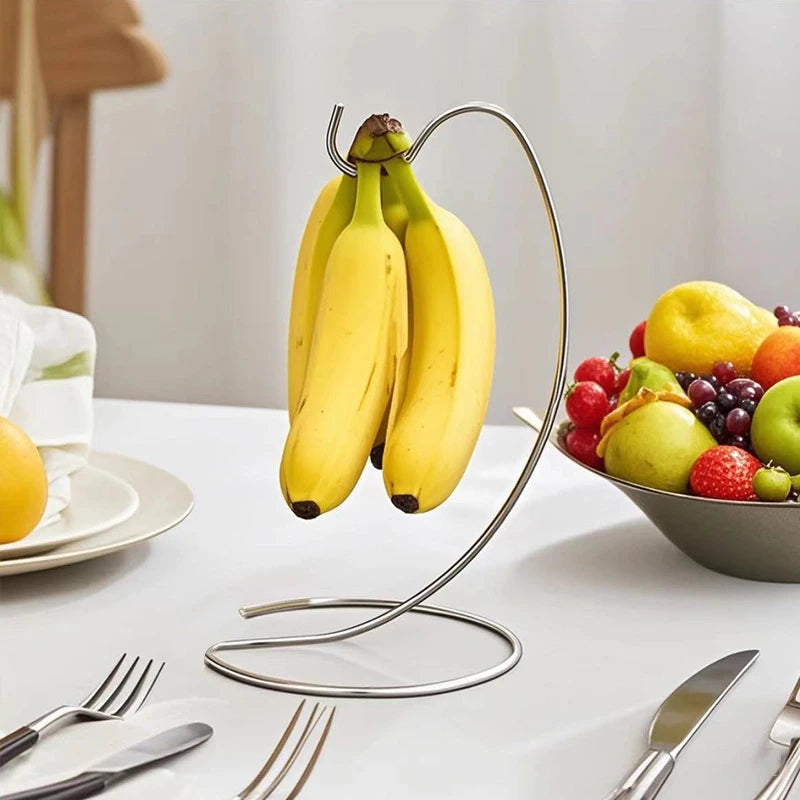 Banana Holder Stand Keep Banana Fresh Modern Rack Hanger Tree Stand Hook for Kitchen Countertop Cute Kitchen Gadget
