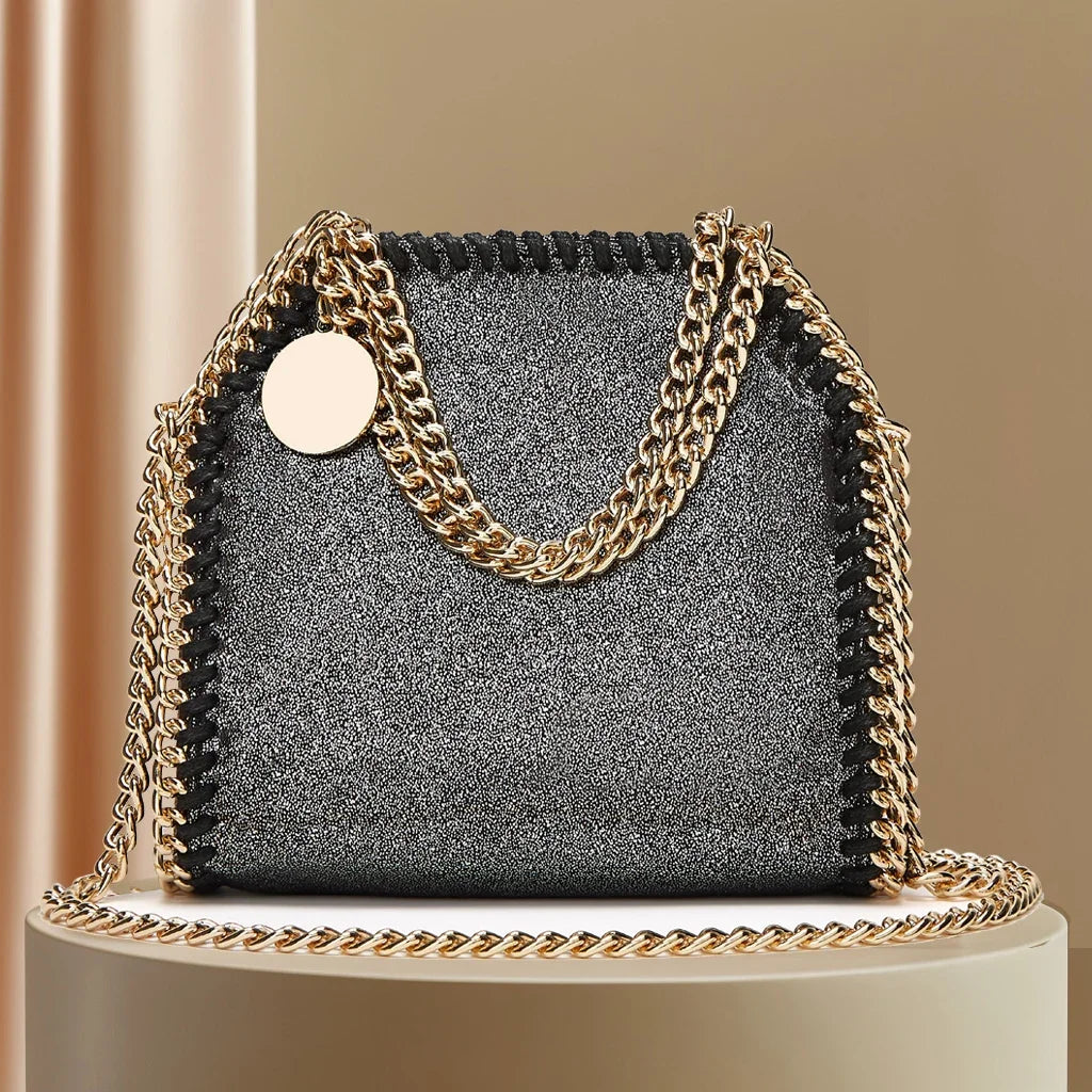 Luxury Designer Women's Chain Crossbody with Quilted Purses and Shoulder Strap  Female Ladies Hand Bags