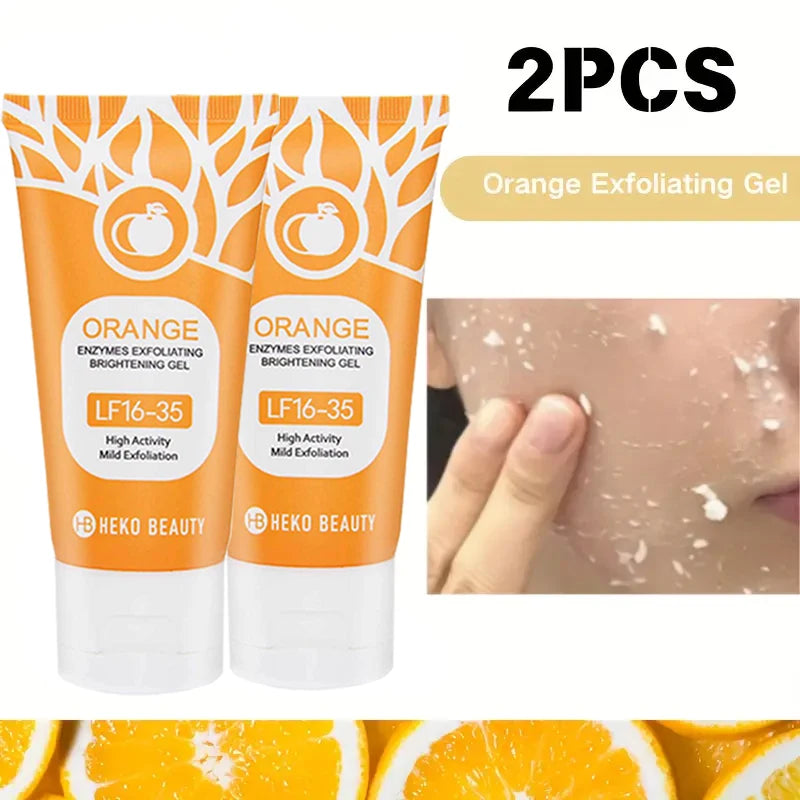 Orange Exfoliating Gel 50g, Exfoliation, Dead, Removal Deeply Cleansing, Long-Lasting,Moisture Cleanses Pores,Safe for Full Body