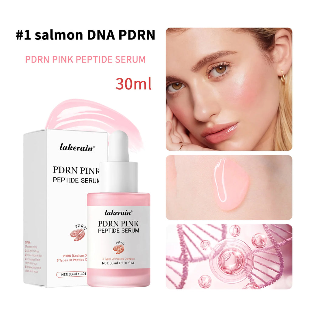 Salmon DNA PDRN Pink Peptide Serum Pink Glow Serum Remove Skin Darkness Hydrating Moisturizing Firming Korean Skincare