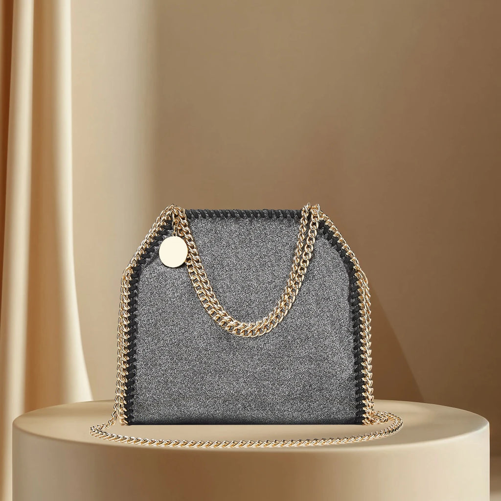 Luxury Designer Women's Chain Crossbody with Quilted Purses and Shoulder Strap  Female Ladies Hand Bags