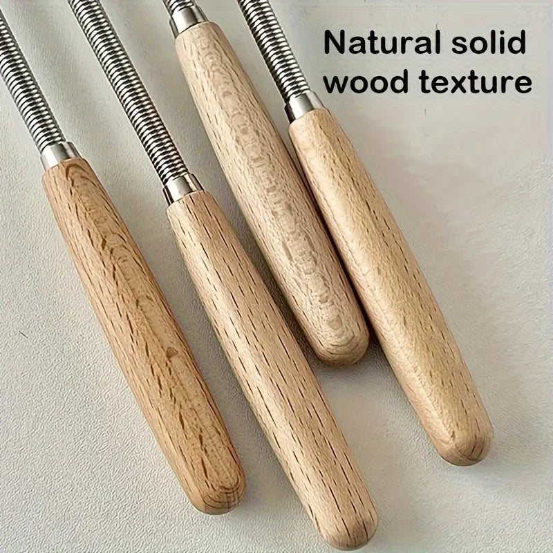 Stainless Steel Mini Egg Beater Wooden Handle Whisk Egg Mixer Baking Baking Set Home Cake Tools Kitchen Accessories