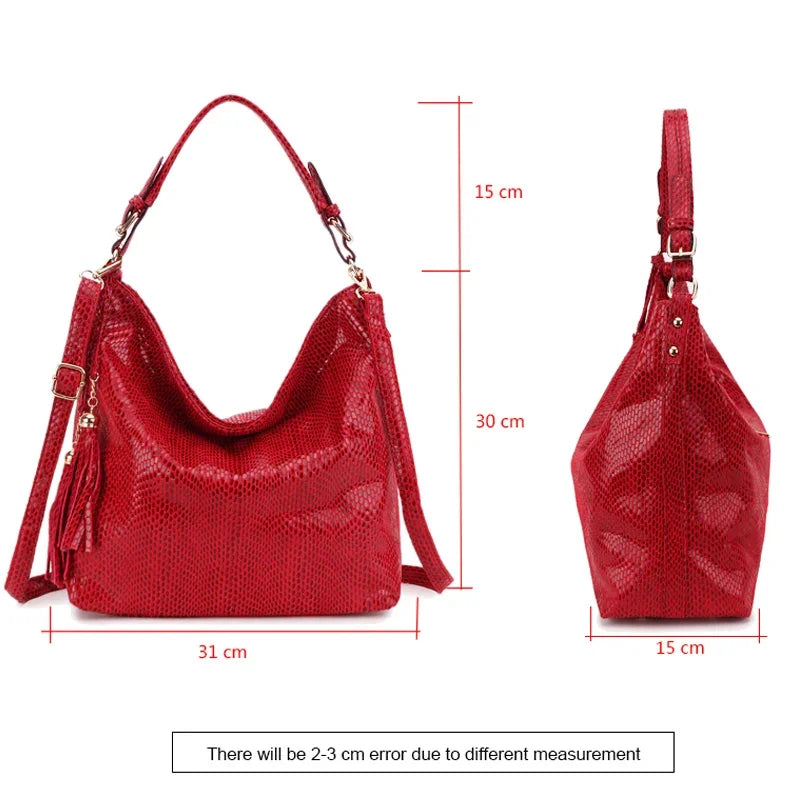 New Crossbody Bags for women Tote bag Hobo Messenger Bag Women's Shoulder Bag Vintage Tassel Ladies Hand Bags Leather Handbag