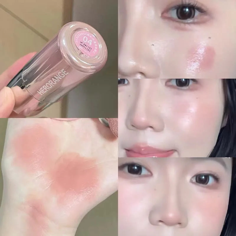 Korean Liquid Powder Blusher Natural Enhancement Color Low Saturation Matte Multi-purpose Powder Blusher Liquid Water Gloss